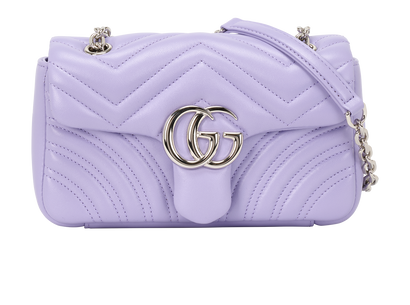Small GG Marmont, &pound;850, Handbags, Purple, Leather, Front view